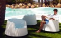 Sillón de jardín moderno, en polietileno, ruleta de Vondom