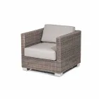 Sillón de diseño mano tejida jardín Elsa Viadurini