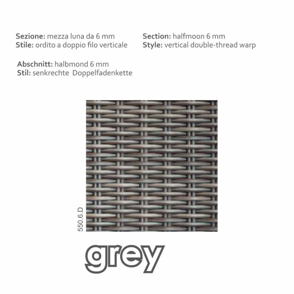 Sillón de diseño mano tejida jardín Elsa Viadurini