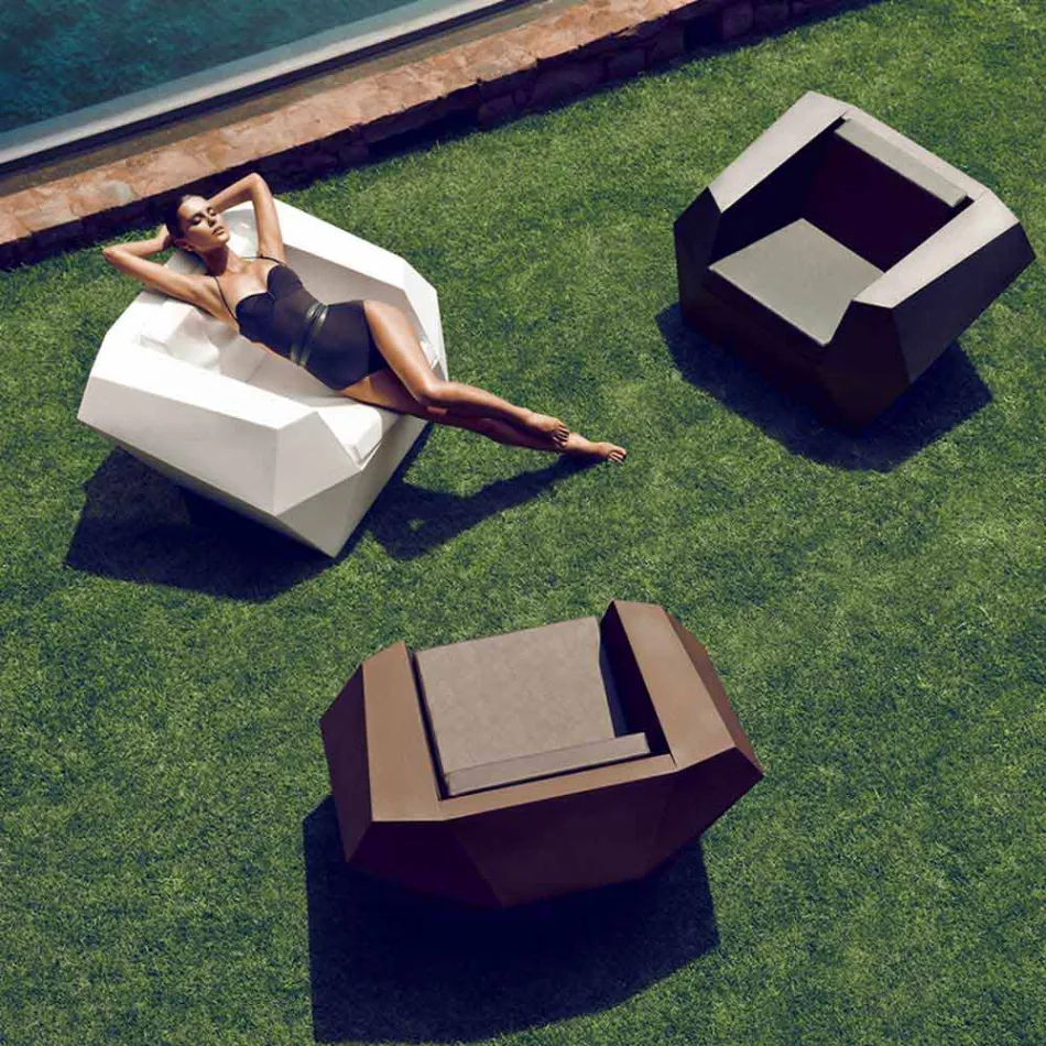 Sillón de jardín Faz by Vondom de diseño moderno en polietileno. Viadurini