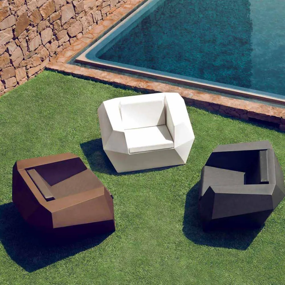 Sillón de jardín Faz by Vondom de diseño moderno en polietileno. Viadurini