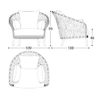 Sillón de jardín de aluminio Made in Italy - Emmacross by Varaschin Viadurini