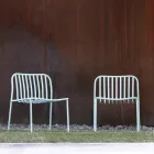Sillón de jardín apilable de metal Made in Italy 2 piezas - Simply Viadurini