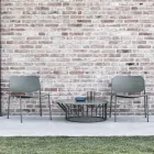 Sillón de Jardín de Metal Pintado Made in Italy 2 Piezas - Synergy Viadurini