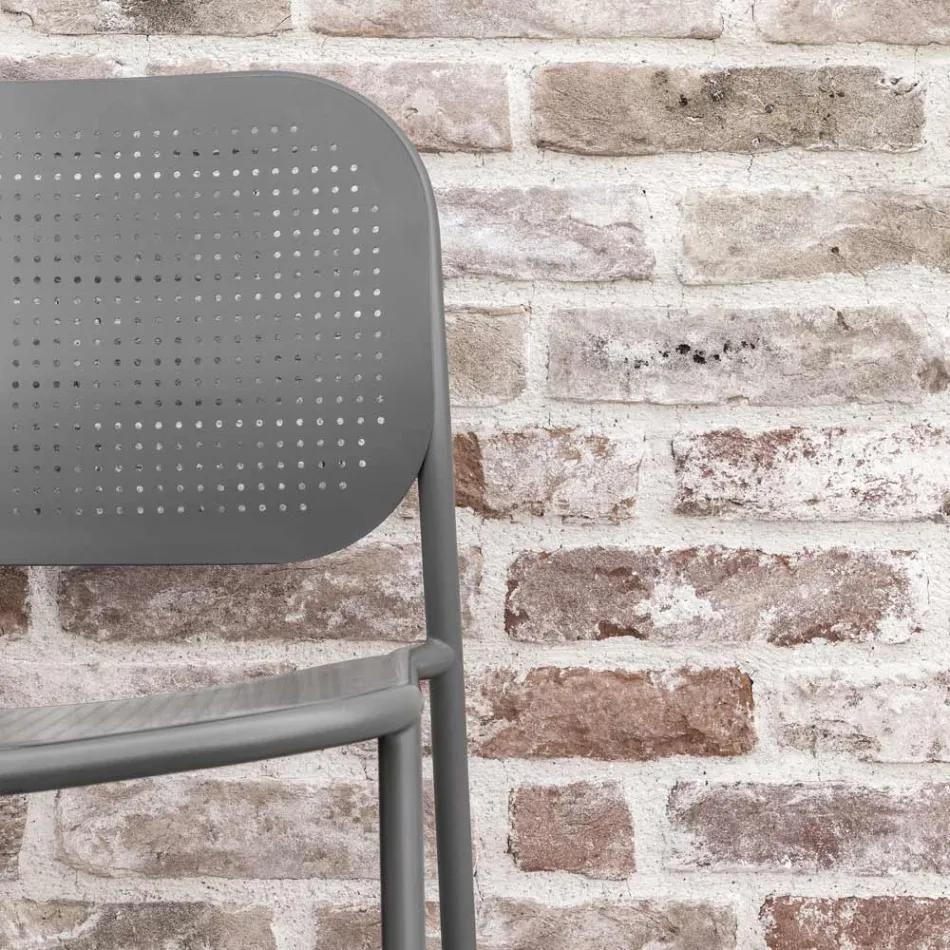 Sillón de Jardín de Metal Pintado Made in Italy 2 Piezas - Synergy Viadurini