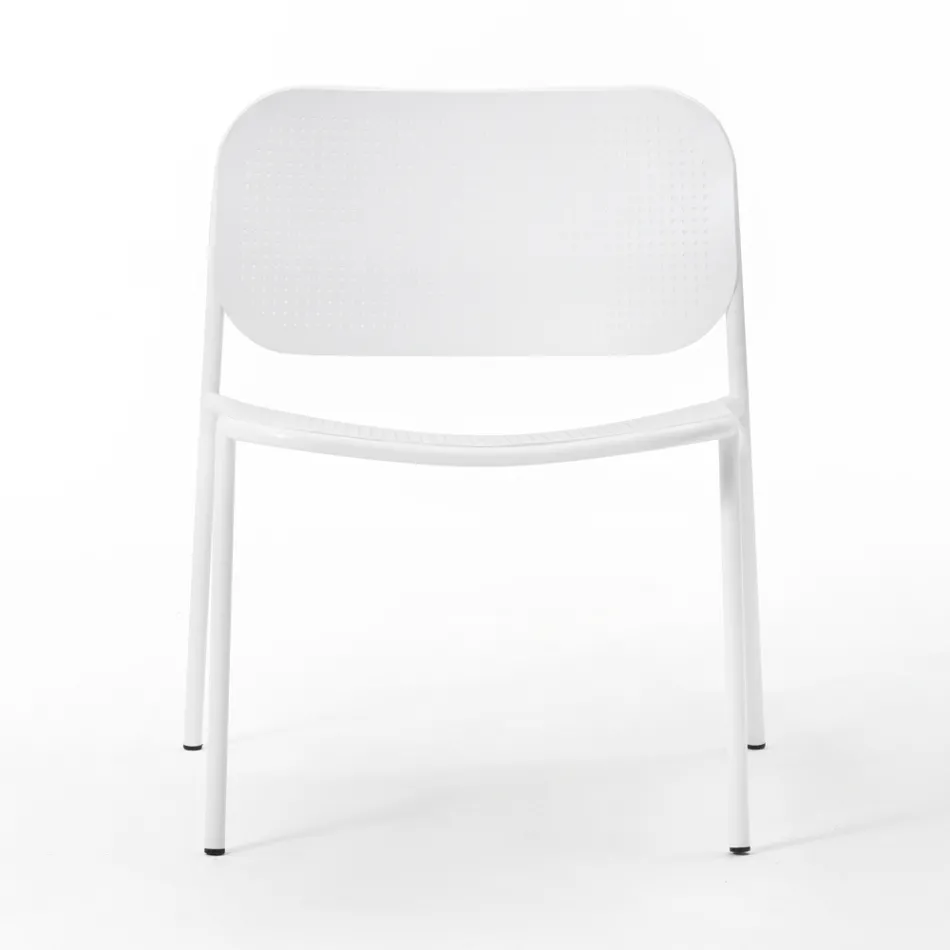 Sillón de Jardín de Metal Pintado Made in Italy 2 Piezas - Synergy Viadurini