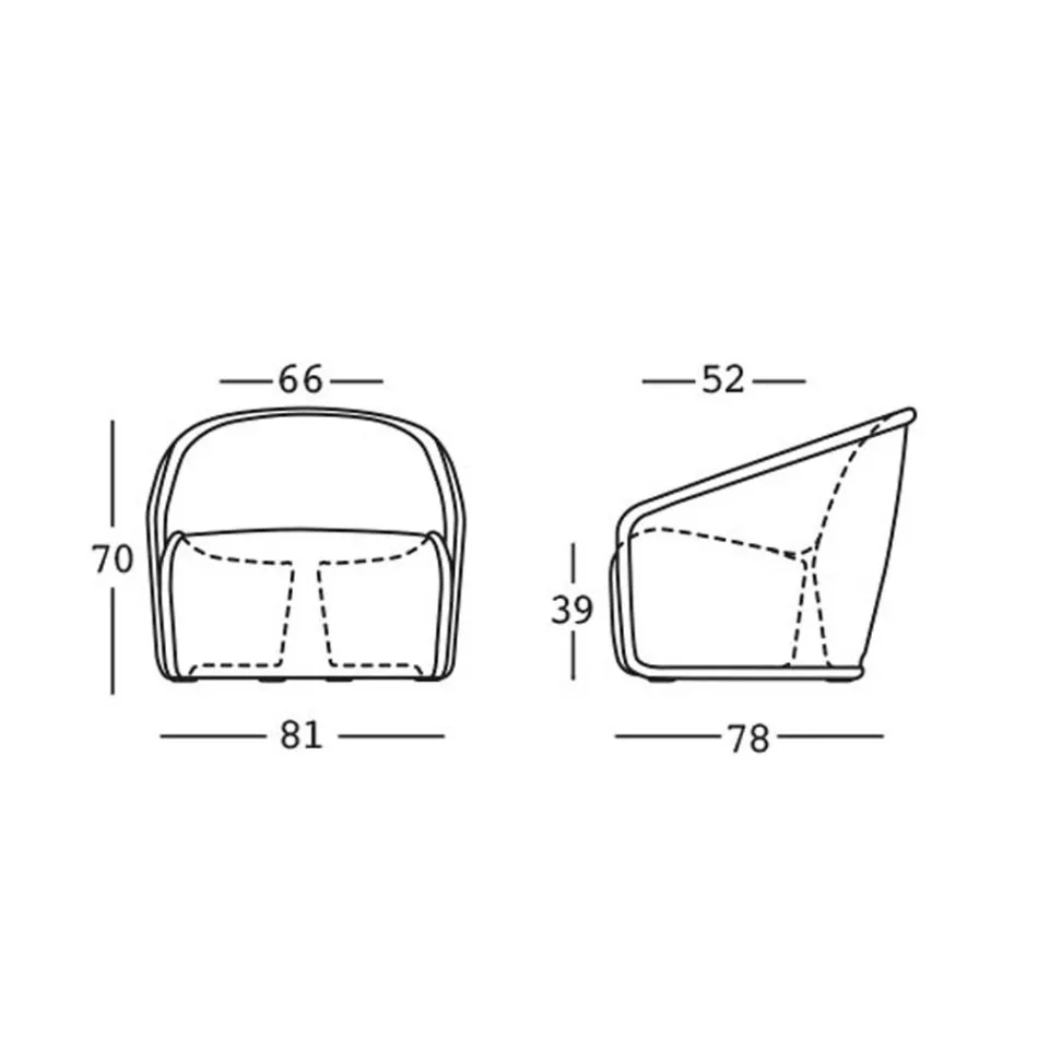 Sillón de jardín en polietileno Made in Italy Modern Design - julio Viadurini