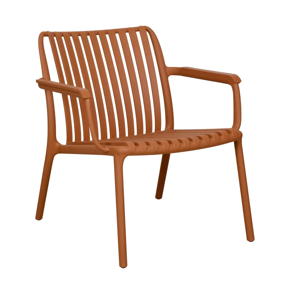 Silla de jardín de polipropileno con fibra de vidrio añadida - Mavren Viadurini