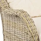 Sillón de Jardín de Ratán Natural para Exterior con Cojines - Supreme Viadurini
