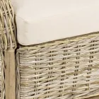 Sillón de Jardín de Ratán Natural para Exterior con Cojines - Supreme Viadurini