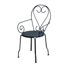 Silla de jardín totalmente de metal - Archivo Viadurini