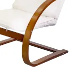 Sillón de interior de madera de abedul y tela - Abissi Viadurini