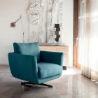 Sillón de salón con base fija o giratoria a elegir Made in Italy - Ironic Viadurini