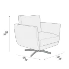 Sillón de salón con base fija o giratoria a elegir Made in Italy - Ironic Viadurini