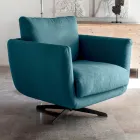 Sillón de salón con base fija o giratoria a elegir Made in Italy - Ironic Viadurini