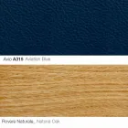 Sillón de salón con reposapiés en cuero y madera Made in Italy - Mariposa Viadurini