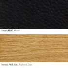 Sillón de salón con reposapiés en cuero y madera Made in Italy - Mariposa Viadurini