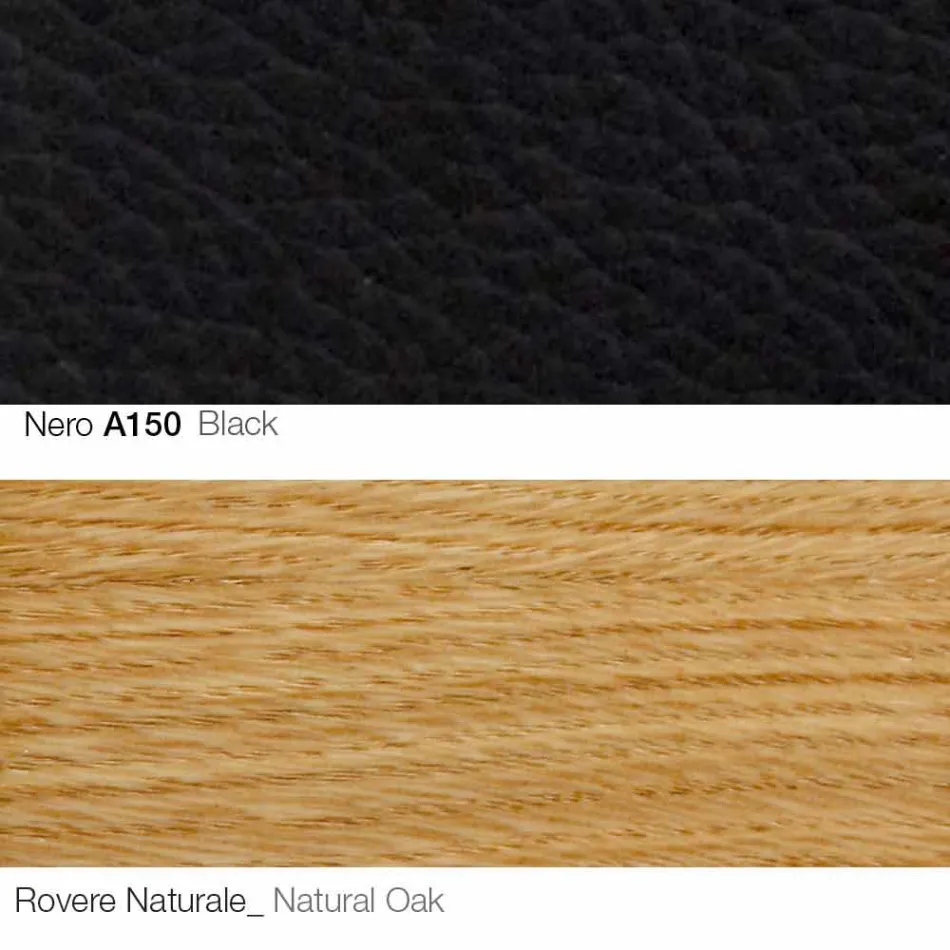 Sillón de salón con reposapiés en cuero y madera Made in Italy - Mariposa Viadurini