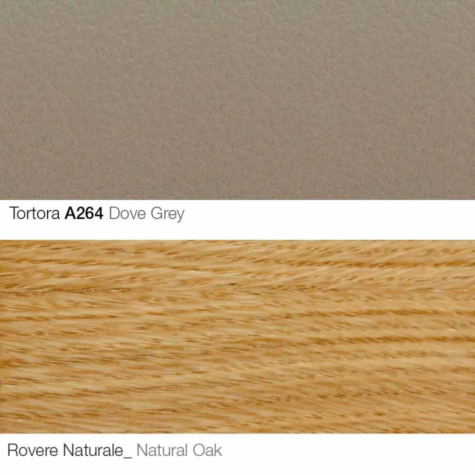 Sillón de salón con reposapiés en cuero y madera Made in Italy - Mariposa Viadurini