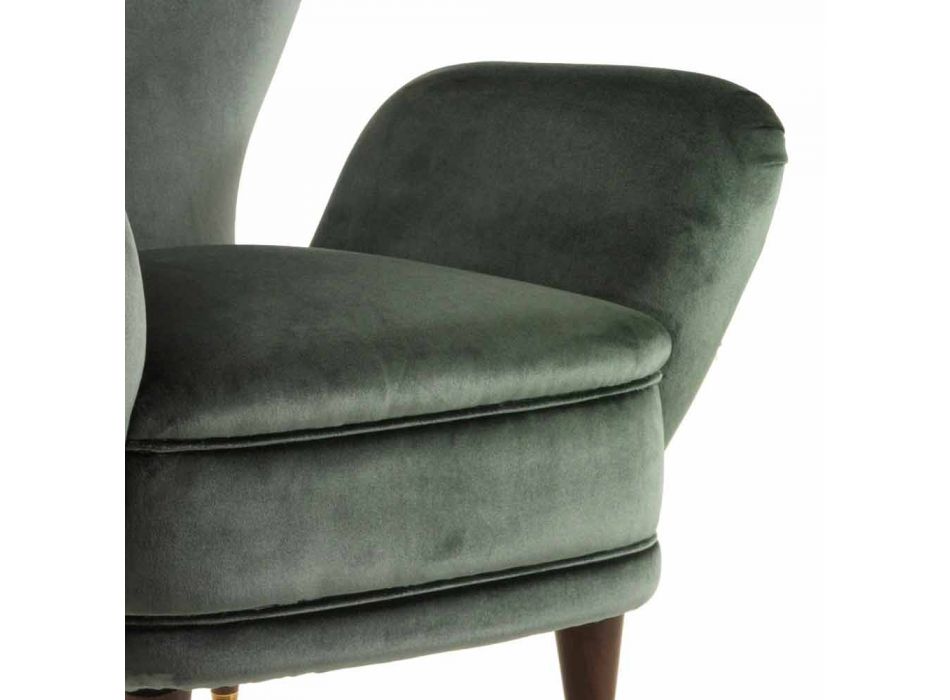 Chaise longue tapizada de diseño clásico, L78xP75cm, Benny Viadurini