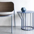 Sillón de Salón en Madera y Metal Made in Italy 2 Piezas - Saffia Viadurini