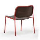 Sillón de Salón en Madera y Metal Made in Italy 2 Piezas - Saffia Viadurini