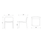 Sillón de Salón en Madera y Metal Made in Italy 2 Piezas - Saffia Viadurini