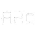 Sillón de Salón en Tela y Metal Made in Italy 2 Piezas - Sangria Viadurini