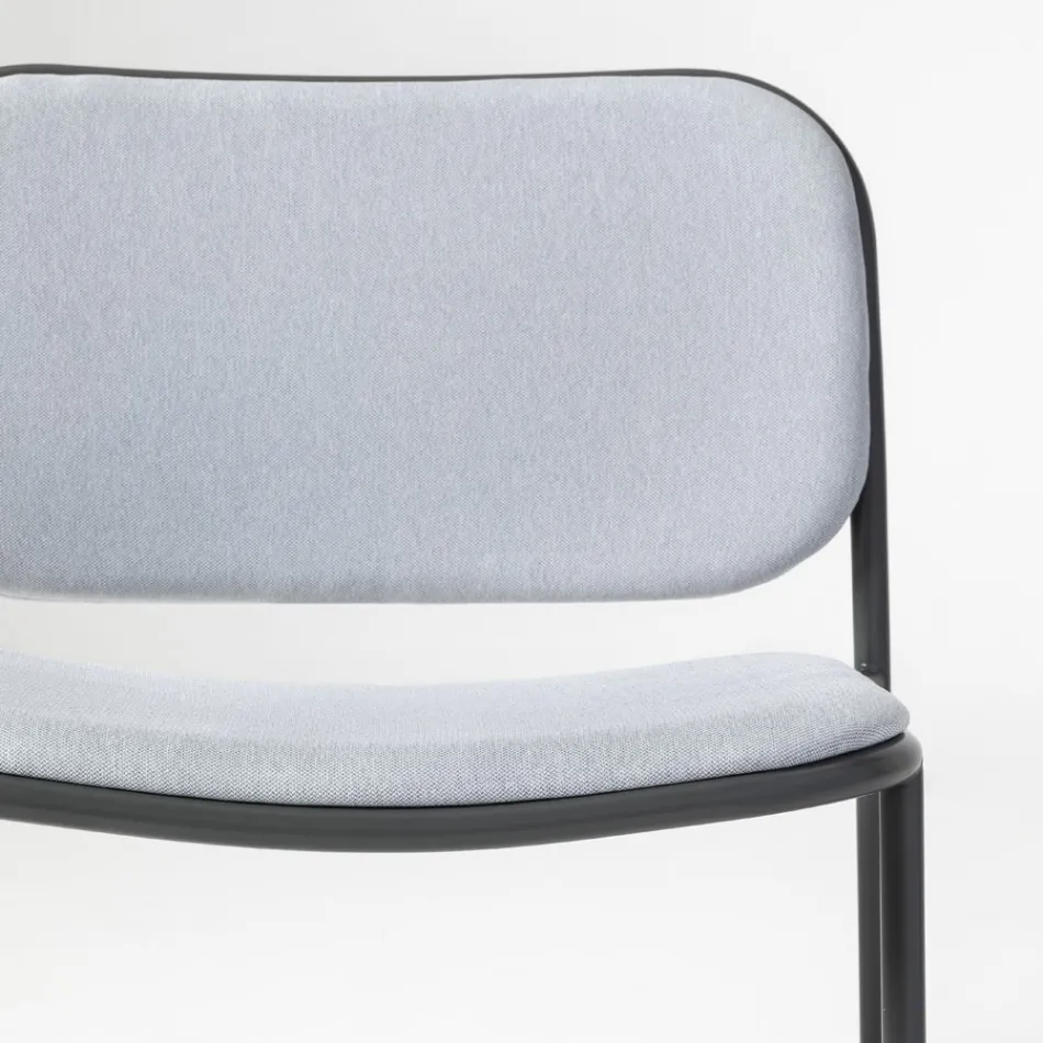 Sillón de Salón en Tela y Metal Made in Italy 2 Piezas - Sangria Viadurini