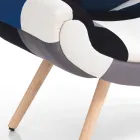 Sillón de Salón de Tela Patchwork - Bromo Viadurini