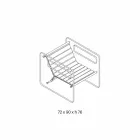 Sillón de salón en vidrio y asiento en cuero blanco de diseño moderno - Tecna Viadurini