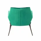 Sillón moderno en terciopelo verde petróleo y metal negro - Tonificado Viadurini