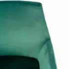 Sillón moderno en terciopelo verde petróleo y metal negro - Tonificado Viadurini