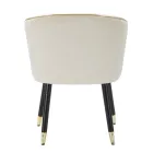 Sillón de salón tapizado en tela con modernas patas de madera - Ezia Viadurini