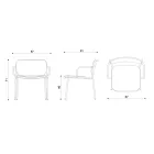 Sillón de Salón Revestido en Tela Made in Italy 2 Piezas - Sangria Viadurini