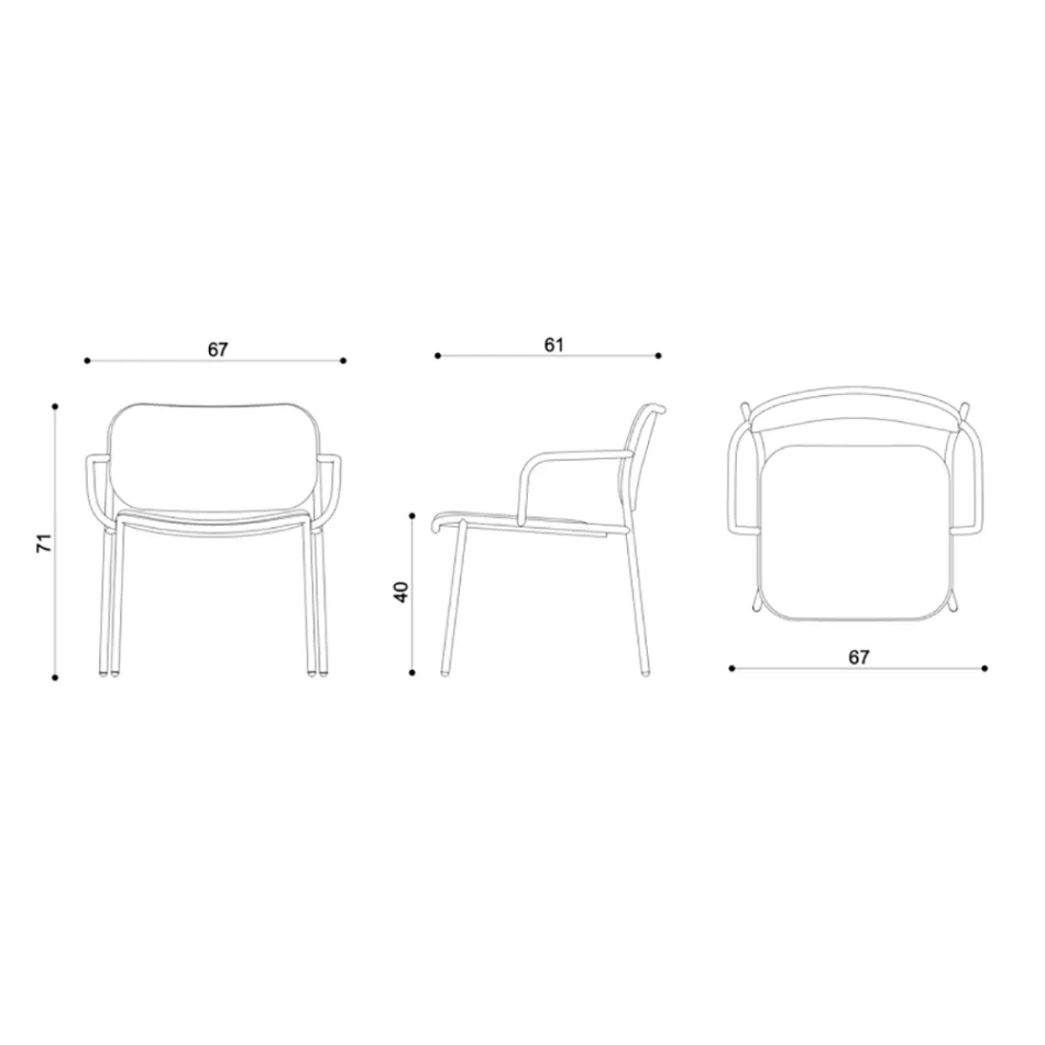 Sillón de Salón Revestido en Tela Made in Italy 2 Piezas - Sangria Viadurini