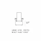 Sillón de salón tapizado en terciopelo blanco y negro Made in Italy - Gedda Viadurini