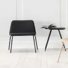 Sillón de salón de alta calidad en tela y metal Made in Italy - Molde Viadurini