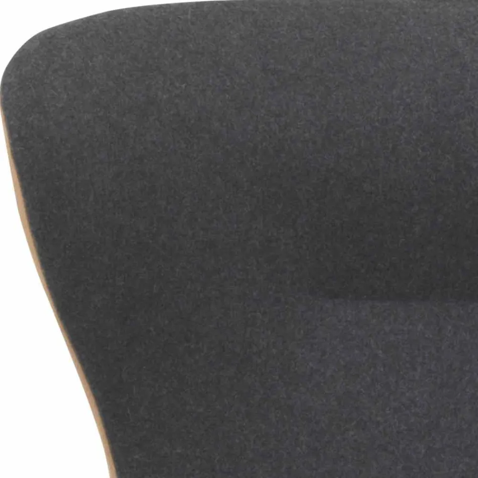 Sillón giratorio de salón en cuero y metal Made in Italy - Mariposa Viadurini