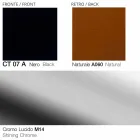 Sillón giratorio de salón en cuero y metal Made in Italy - Mariposa Viadurini