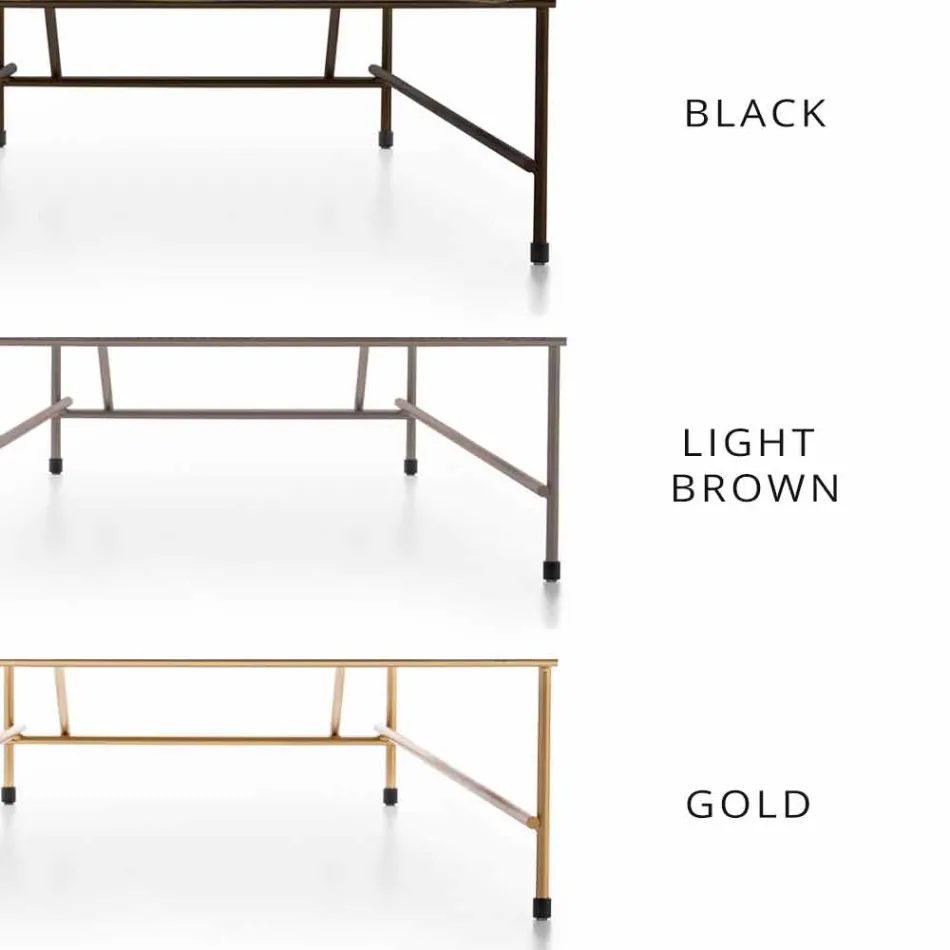 Sillón de salón de tela con estructura de metal Made in Italy - Manila Viadurini