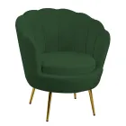 Sillón de salón de metal y terciopelo - Fondo Viadurini