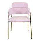 Sillón de salón de metal dorado y terciopelo - Bandera Viadurini