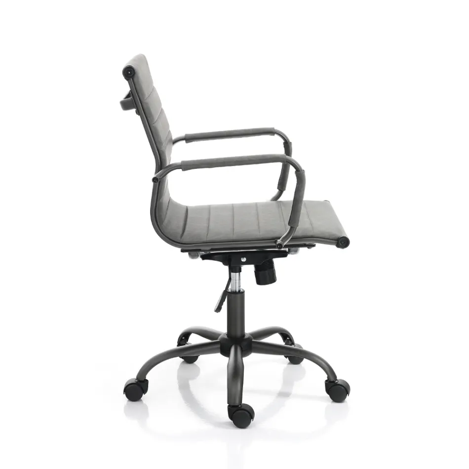 Sillón de Oficina con Respaldo Alto o Bajo - Rubidio Viadurini