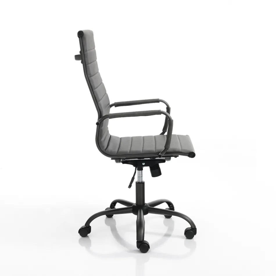 Sillón de Oficina con Respaldo Alto o Bajo - Rubidio Viadurini