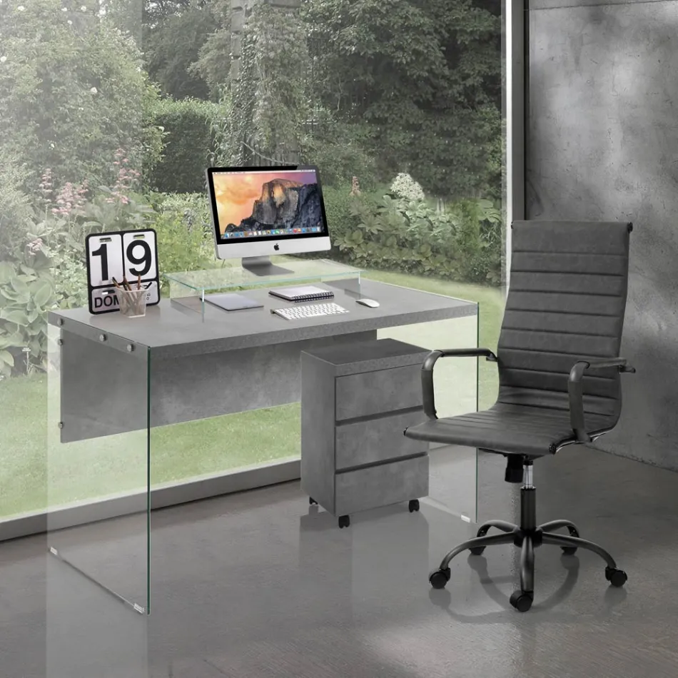 Sillón de Oficina con Respaldo Alto o Bajo - Rubidio Viadurini