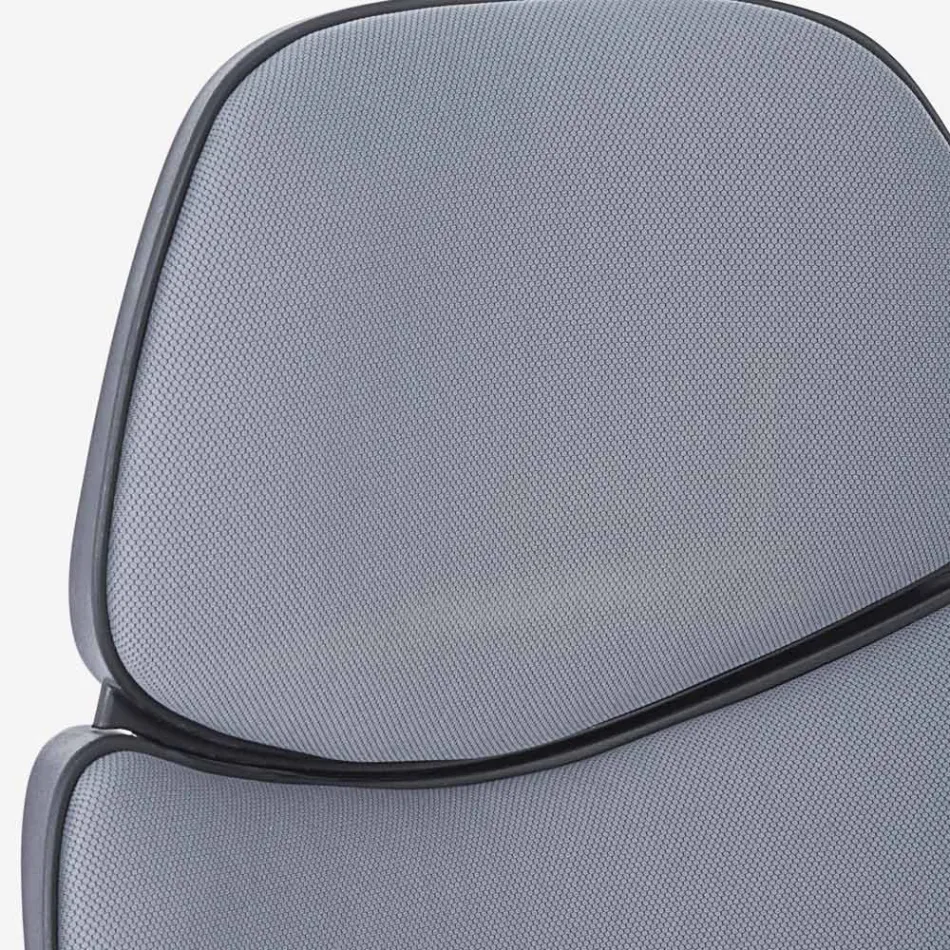 Silla de oficina giratoria ajustable en acero y poliéster - Luigio Viadurini