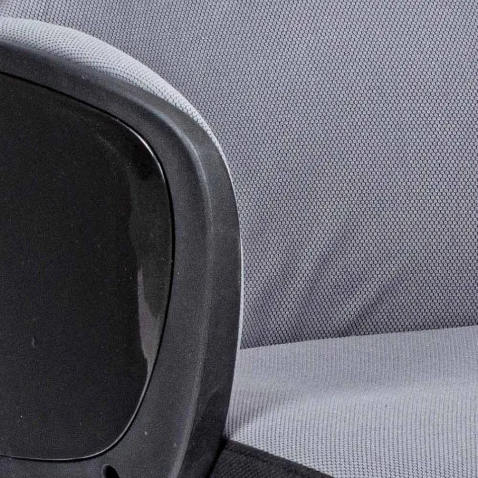 Silla de oficina giratoria ajustable en acero y poliéster - Luigio Viadurini