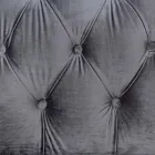 Sillón de diseño clásico en madera y efecto terciopelo gris o rosa - Sanny Viadurini