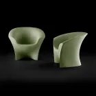 Sillón de diseño para exterior en polietileno mate o lacado Made in Italy - Conda Viadurini